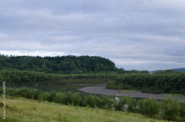 Fototapeta 曲がる川