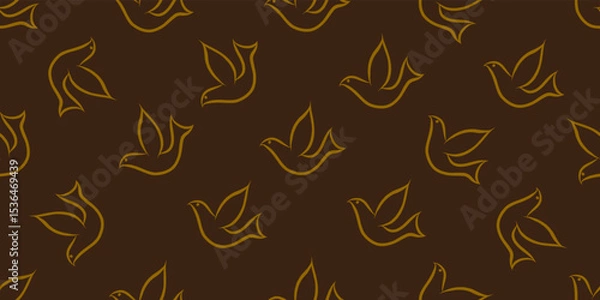 Fototapeta Birds illustration background. Seamless pattern. Vector. 鳥のイラストパターン