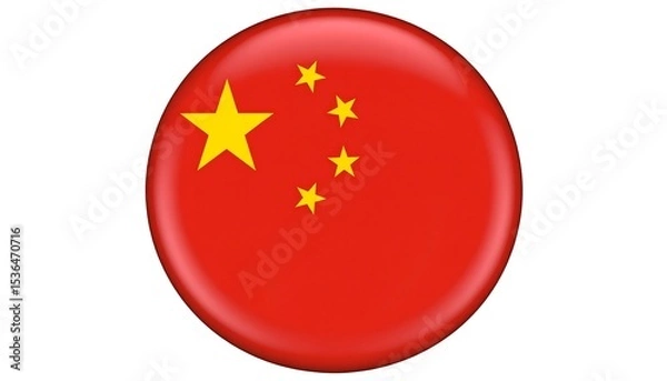 Obraz Round Chinese flag