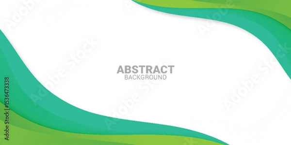 Fototapeta Free vector abstract green and tosca shape background