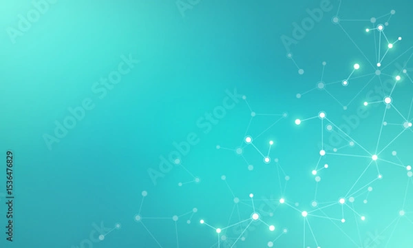 Fototapeta Molecular structure and genetic engineering, molecules DNA, neural network, scientific research. Abstract background for innovation technology, science, healthcare, and medicine
