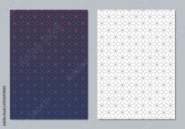 Fototapeta Abstract covers and brochures with geometric backgrounds of polygon shape patterns