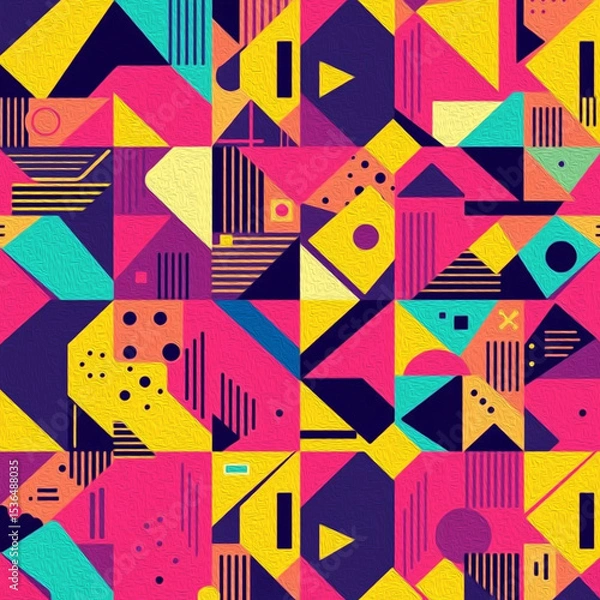 Fototapeta Abstract technology background. . Oil paint illustration.