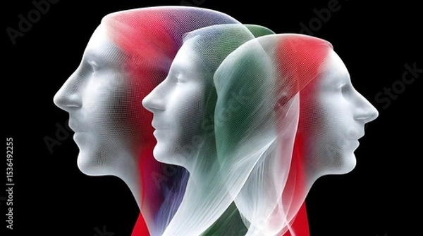 Fototapeta The integration of Generative AI with Apple Intelligence presented in a magazine photography style. Focus on visually appealing, high-contrast images of AI technology seamlessly integrated with Apple