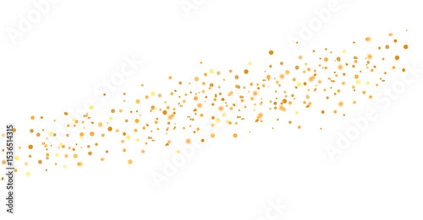 Obraz Gold glitter shiny particles on white background