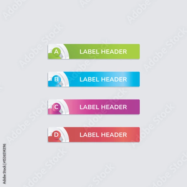 Fototapeta colorful label banner template design set collection vector graphic Vector