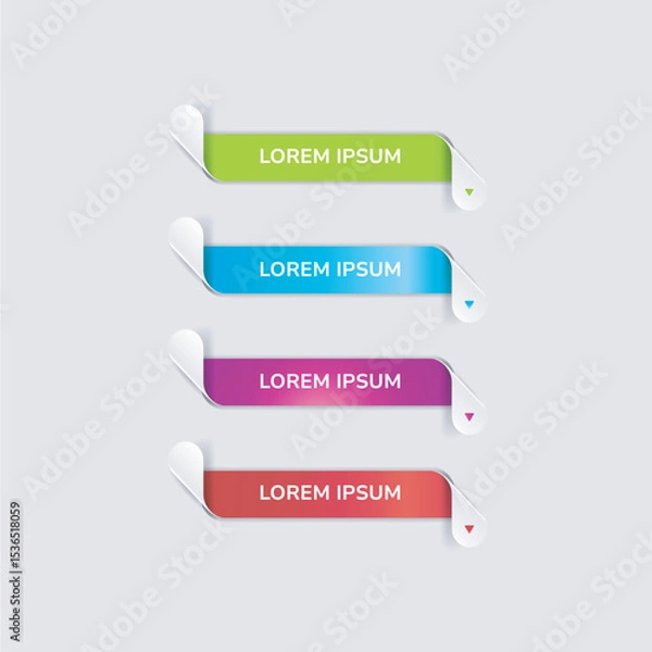 Fototapeta colorful label banner template design set collection vector graphic Vector