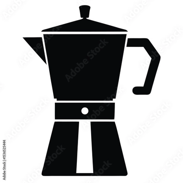 Obraz coffee maker on white background