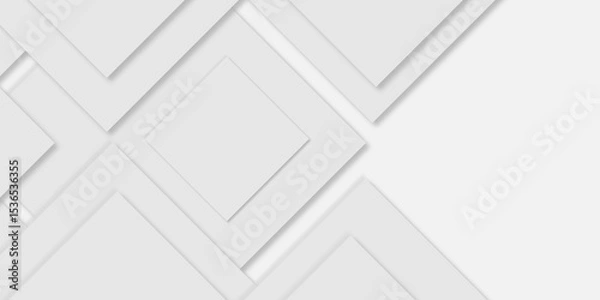 Obraz Grey white abstract background paper shine and layer element vector for presentation design. Vector white horizontal template for business banner, formal invitation backdrop, luxury modern .	
