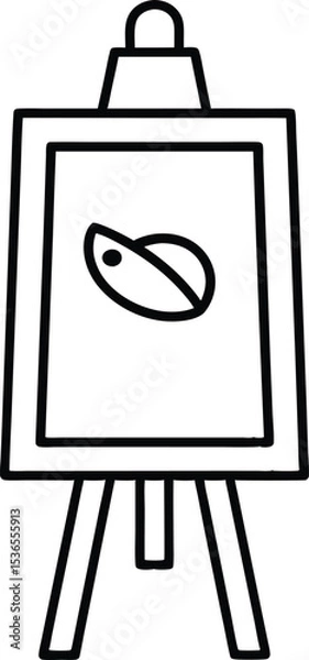 Obraz sketching on board minimal icon.