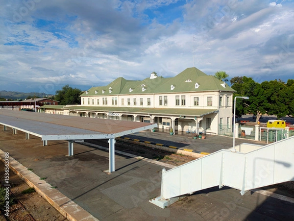 Fototapeta Windhoek railway station building. Namibia