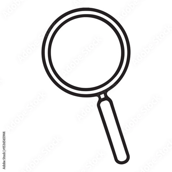 Obraz Magnifying Glass Icon Vector Isolated on White Background