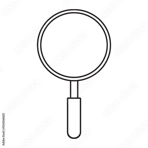 Obraz Magnifying Glass Icon Vector Isolated on White Background
