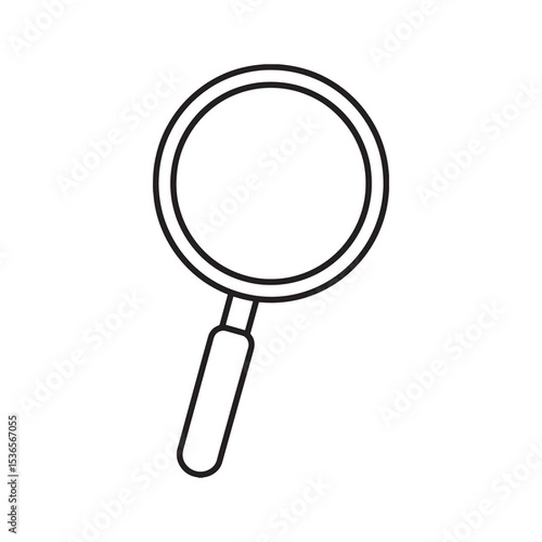 Obraz Magnifying Glass Icon Vector Isolated on White Background