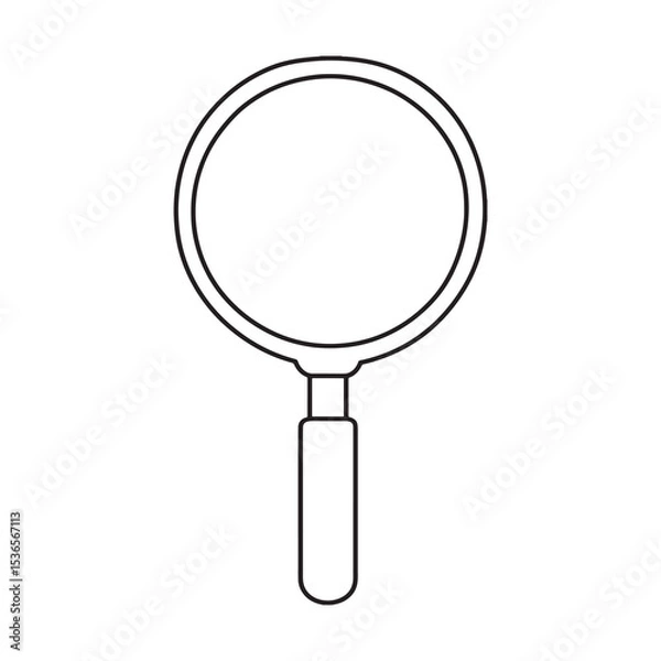 Obraz Magnifying Glass Icon Vector Isolated on White Background