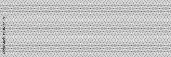 Fototapeta Black isometric grid on white bg with small linear divisions. Smooth triangle grid design. Orthogonal grid texture. Graph paper template