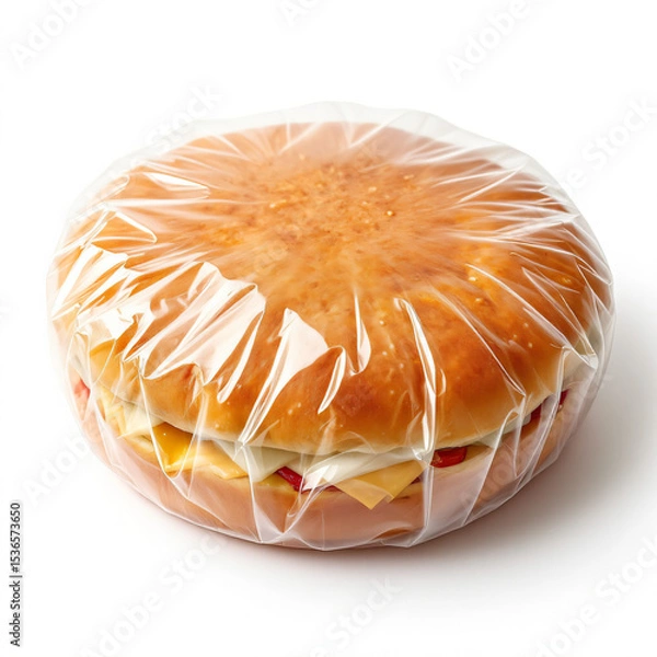 Obraz Wrapped sandwich and burger with cheese. Cheeseburger