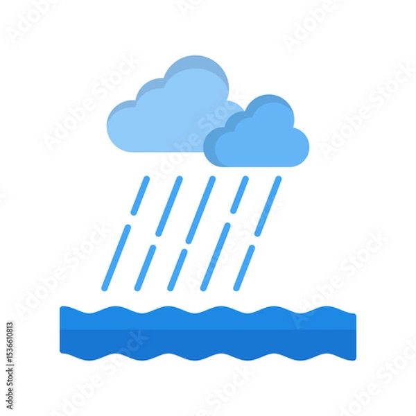 Fototapeta Monsoon Vector Icon