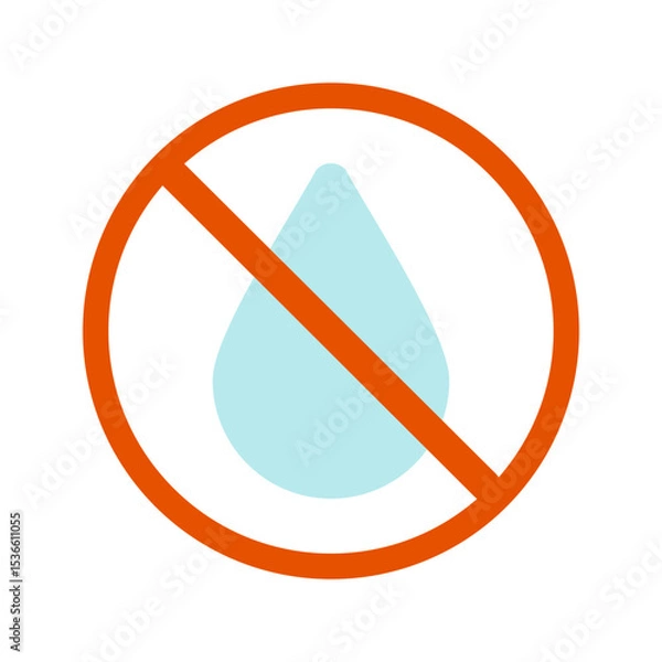Fototapeta No Water Vector Icon