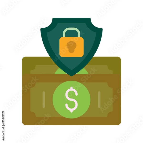 Fototapeta Money Protection Vector Icon