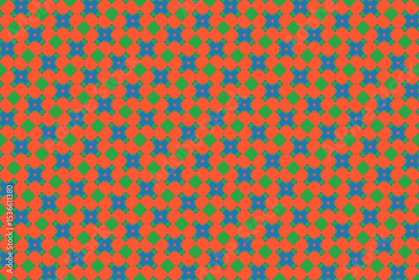 Fototapeta Vibrant Geometric Pattern with Bold Colors