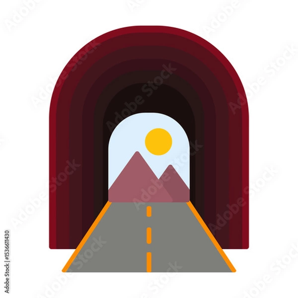 Fototapeta Tunnel Vector Icon