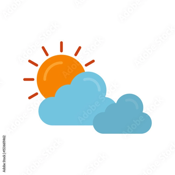 Fototapeta Cloudy Vector Icon