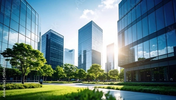 Fototapeta オフィスビルの外観
