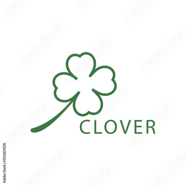 Fototapeta Stylized clover logo and symbol design