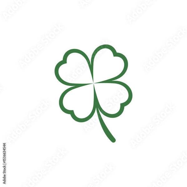 Fototapeta Stylized clover logo and symbol design