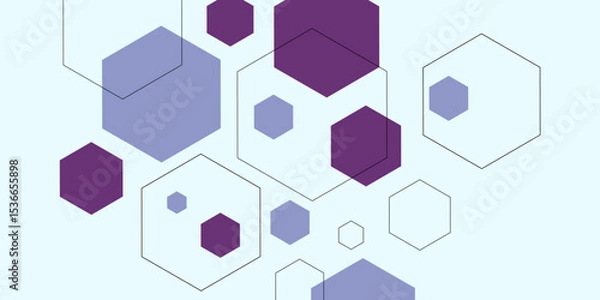 Fototapeta white and blue technology hexagonal abstract background. Abstract blue hexagon or digital technology background. Abstract hexagon background. Futuristic abstract honeycomb mosaic grey technology BG.
