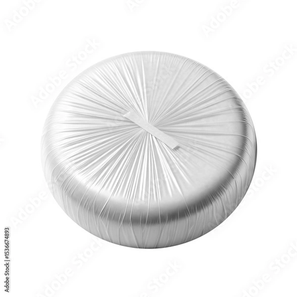 Obraz Close-up of a clear, domed plastic wrap, ideal for food preservation.