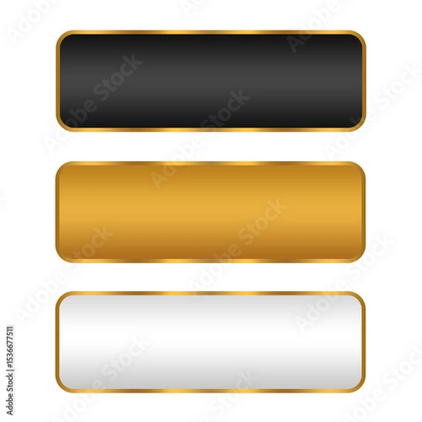 Fototapeta luxury set template gold shape text box blank silver gold element, golden box element design template transparent png