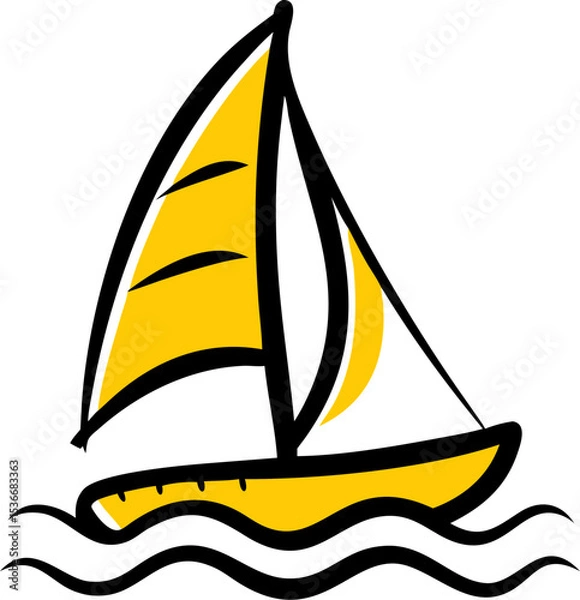 Fototapeta Silhouette of a Red Speedboat on White Background – High-Speed Watercraft Icon, Modern Boat Shape, Marine Transportation Symbol, Minimalist Nautical Concept, Isolated Powerboat Illustration
