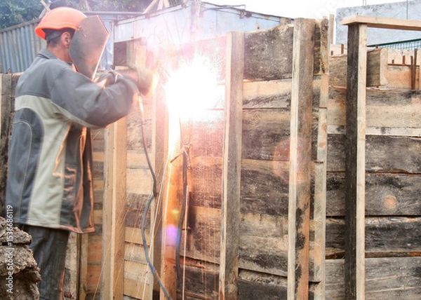 Obraz Man welder working