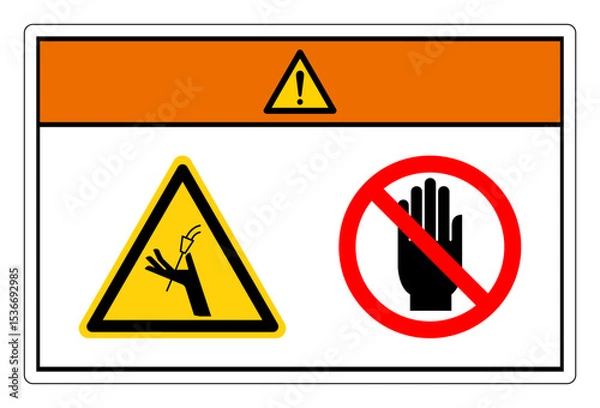 Fototapeta Warning Doctor Blades Can Cut Do Not Touch Symbol Sign, Vector Illustration, Isolate On White Background Label. EPS10