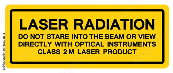 Fototapeta Laser Radiation Do Not Stare to To Beam Symbol Sign,Vector Illustration, Isolate On White Background Label.EPS10