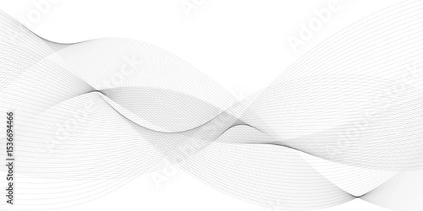 Fototapeta Abstract grey wavy lines background. Digital frequency track equalizer. Abstract frequency sound wave lines and technology curve lines background. Abstract background with business lines background.	