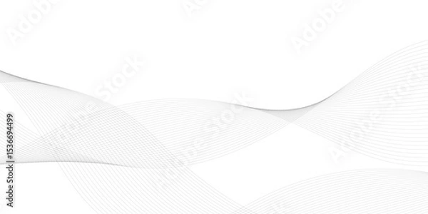 Fototapeta Abstract grey wavy lines background. Digital frequency track equalizer. Abstract frequency sound wave lines and technology curve lines background. Abstract background with business lines background.	