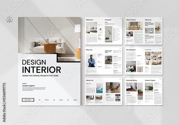 Obraz Interior Brochure Template