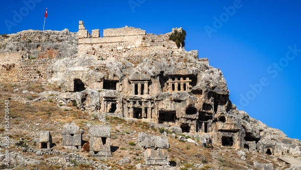 Fototapeta The ruins of Tlos in Turkey