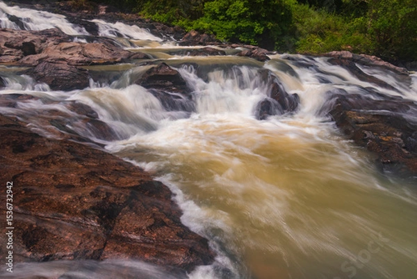Obraz waterfall cascades over the rocks