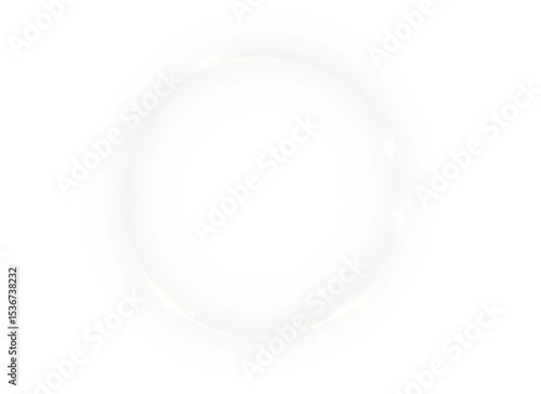 Fototapeta PNG round, annotation, effect, flash, shine gold form a vibrant PNG design. This PNG Overlay features a transparent futuristic glow with lightning and gold spark for modern banners or visuals.