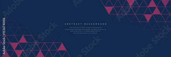 Fototapeta Graphic design element and abstract geometric background with triangle shape pattern
