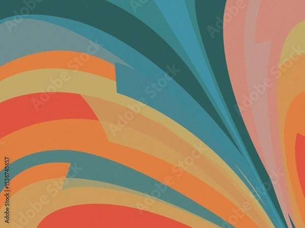 Fototapeta Abstract Colorful Swirls Vibrant Hues and Dynamic Curves in Digital Art