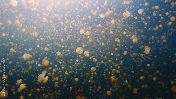 Obraz Lake full of jellyfish swimming underwater. West Papua, Raja Ampat, Indonesia