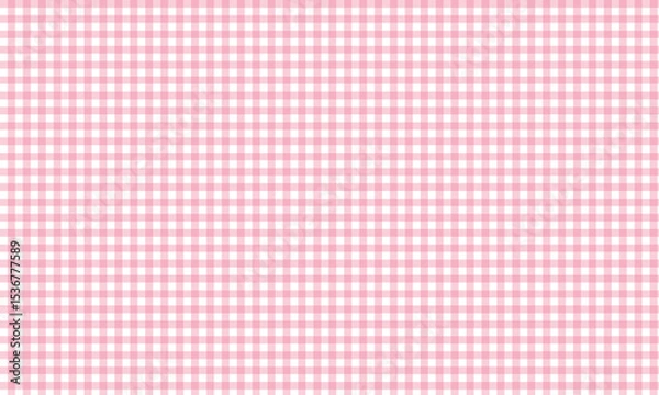 Obraz Soft pink gingham checkered pattern with a seamless design. Ideal for fabric prints, baby products, scrapbooking, and romantic or vintage-themed digital and craft projects.