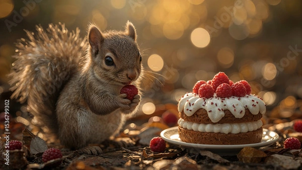 Obraz squirrel in the park