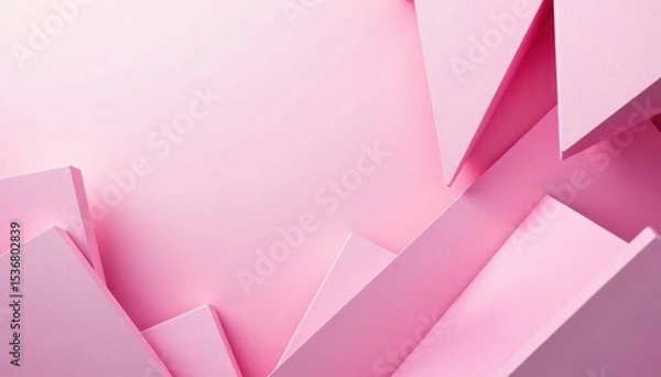Obraz Soft pink geometric shapes, pastel textures, abstract modern design , design, illustration