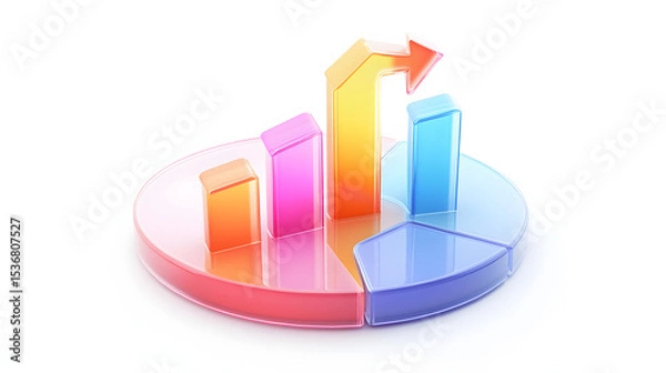 Fototapeta Blank Mobile application icon, button - blue square with round corners. 3d rendering, white background